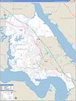 James City, Va Carrier Route Wall Map